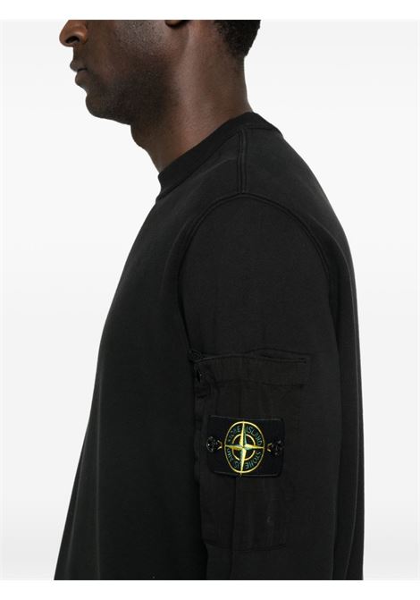 felpa 6100019 uomo nera STONE ISLAND | L1S15 6100019 S0410V0029